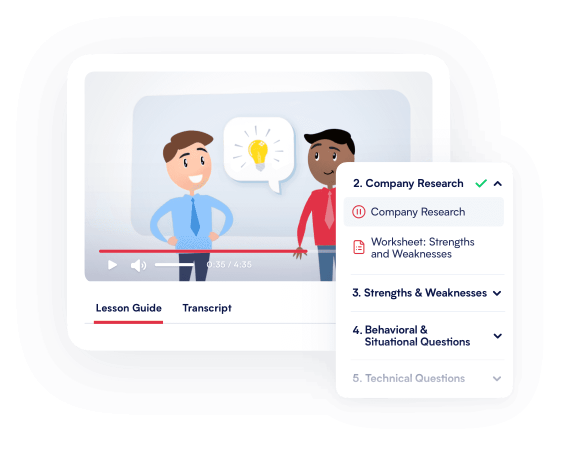Preview of interview training course video