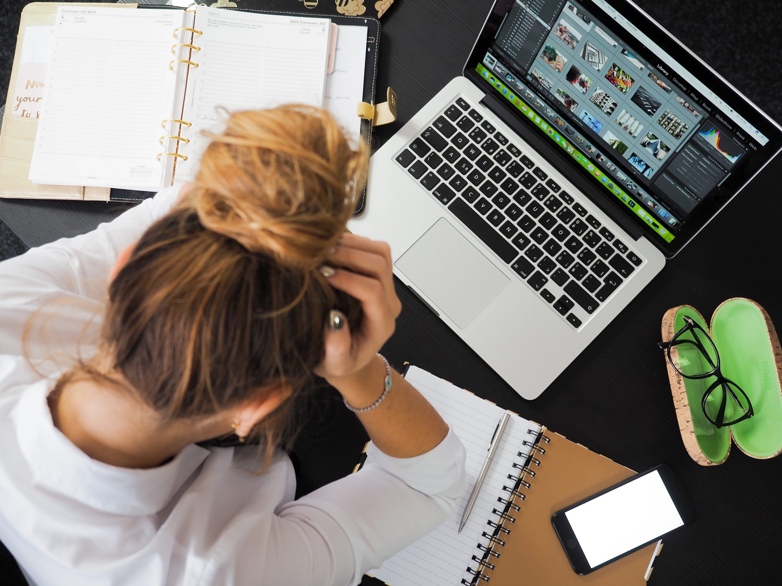 Woman who is frustrated at work